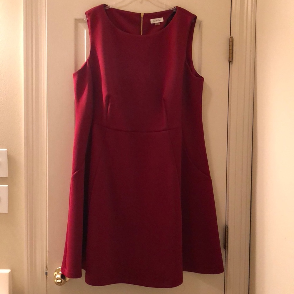 Calvin Klein A-line Scuba Dress